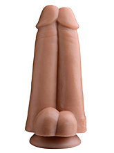 Double Dildo with Suction Cup - 21 cm