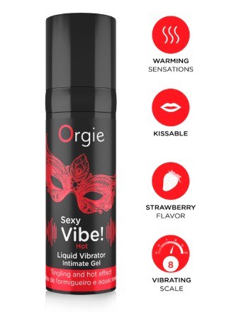 Vibrador líquido - Sexy Vibe Hot Strawberry 15ml