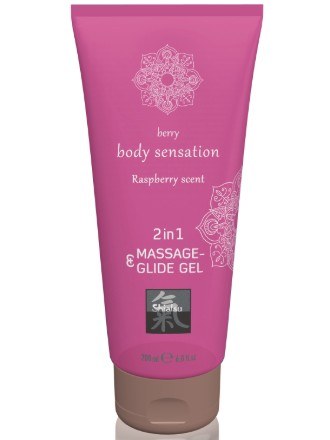 2IN1 Massage Gel & Lubricant - Raspberry 200ml