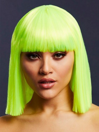 Peruca Lola Verde Lima Neon - Alta Qualidade