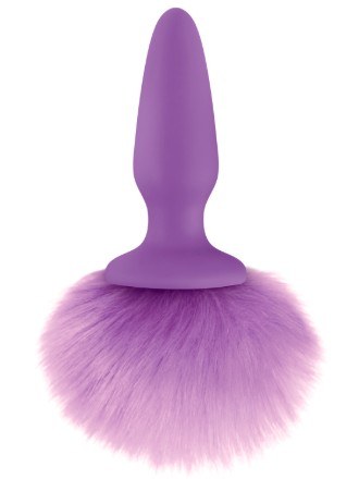 Plug Anal Rabo Coelhinho Silicone - Roxo