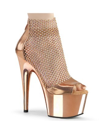 Sandálias Rede Plataforma - Rose Gold