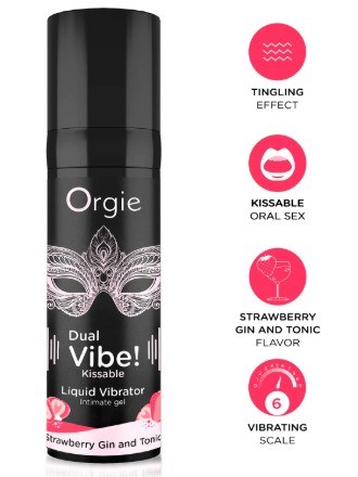 Edible Liquid Vibrator - Dual Vibe Gin Tonic Strawberry 15ml